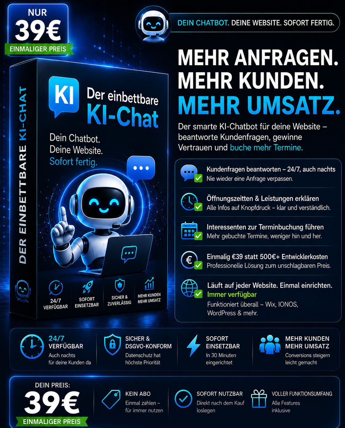 Der einbettbare KI-Chat – Dein KI-Assistent für deine Webseite